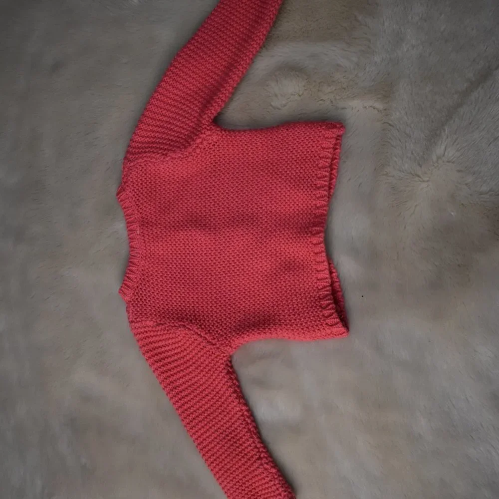 Carters Pink Button up Knit Sweater Size 6 Months